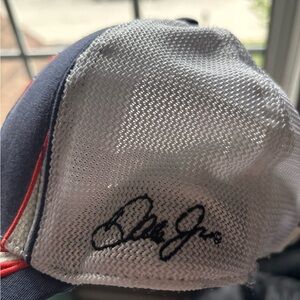 White and Blue Mesh Cap